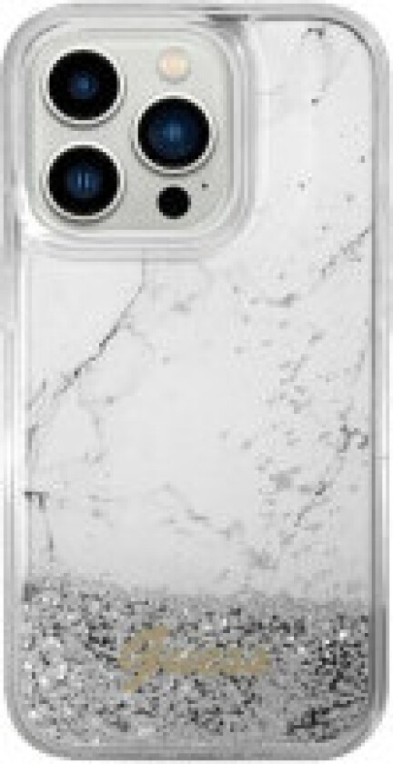 Guess Liquid Glitter Marble - Deksel til iPhone 14
