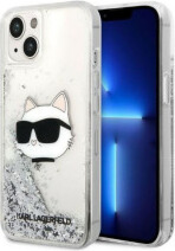 Karl Lagerfeld Liquid Glitter NFT Choupette Head - Deksel til iPhone 14 Plus