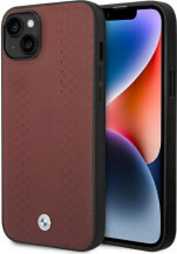 BMW Leather Diamond Pattern - Deksel til iPhone 14