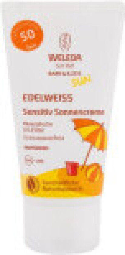 - Baby & Kids Sun Edelweiss Sunscreen Sensitive SPF50 - For Kids, 50 ml