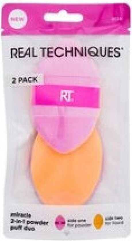 - Miracle 2-In-1 Powder Puff Duo - For Women, 2 pc