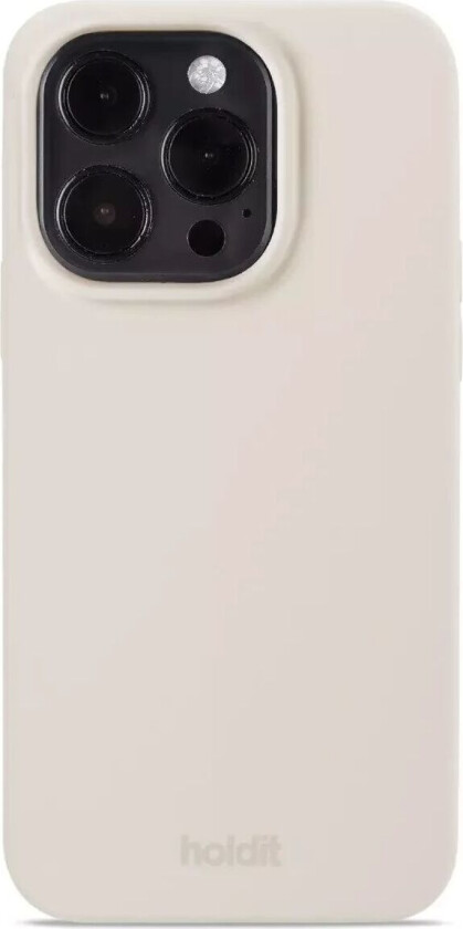 Holdit iPhone 15 Pro Soft Touch Silikon Deksel - Light Beige