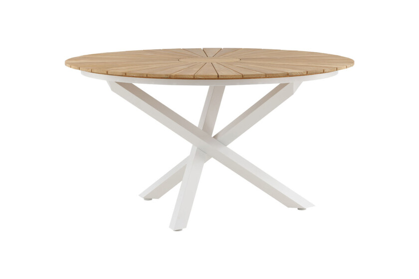 Mexico hagebord Ø140cm hvit, natur .