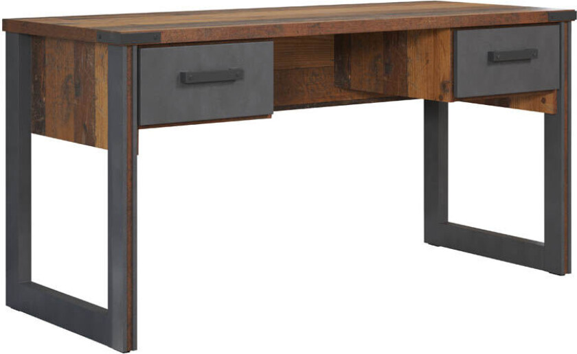 PRiME skrivebord 2 skuffer, Old Wood dekor.