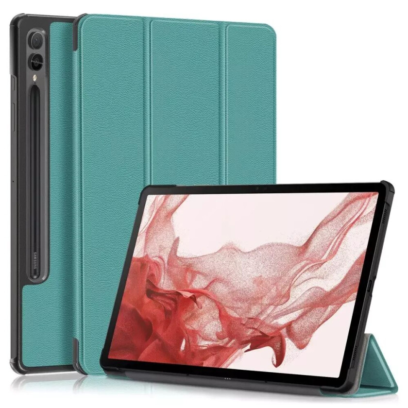 Samsung Galaxy Tab S9 Tri-Fold Skinn Deksel m. Stativfunksjon - Turkis