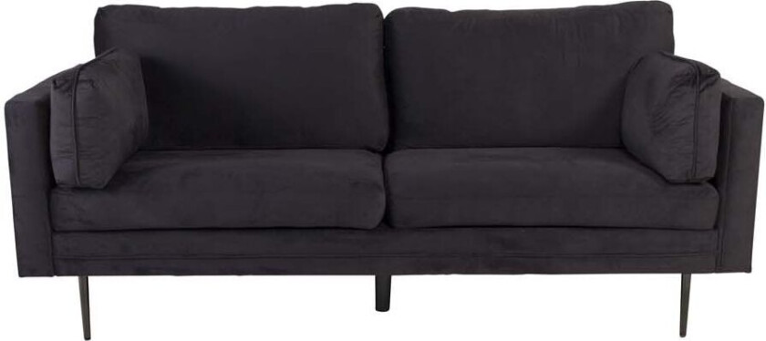 Boom sofa 3 seter velour svart.