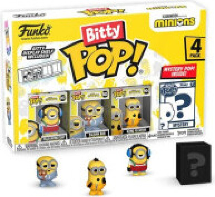 Minions Bitty POP! Vinyl Figur 4-Pack Rulleskøyter Stuart 2,5 cm