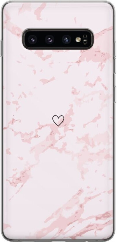 Mobildeksel til Samsung Galaxy S10 med Rosa Hjerte motiv