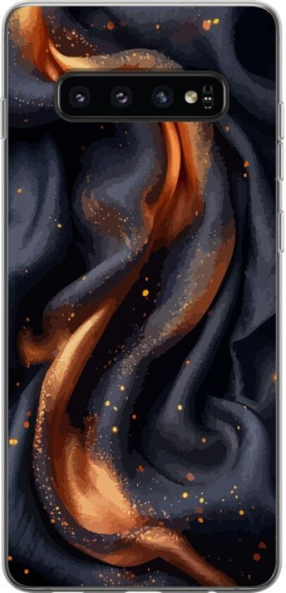 Mobildeksel til Samsung Galaxy S10 med Brennende silke motiv