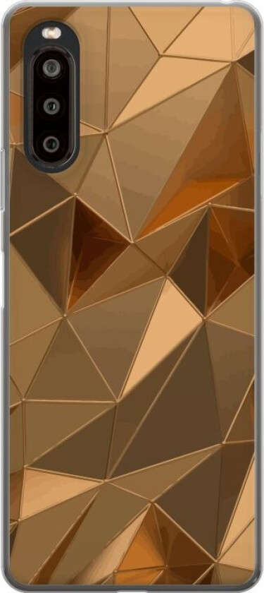 Mobildeksel til Sony Xperia 10 II med 3D Gull motiv