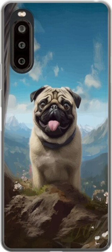 Mobildeksel til Sony Xperia 10 II med Glad Hund motiv