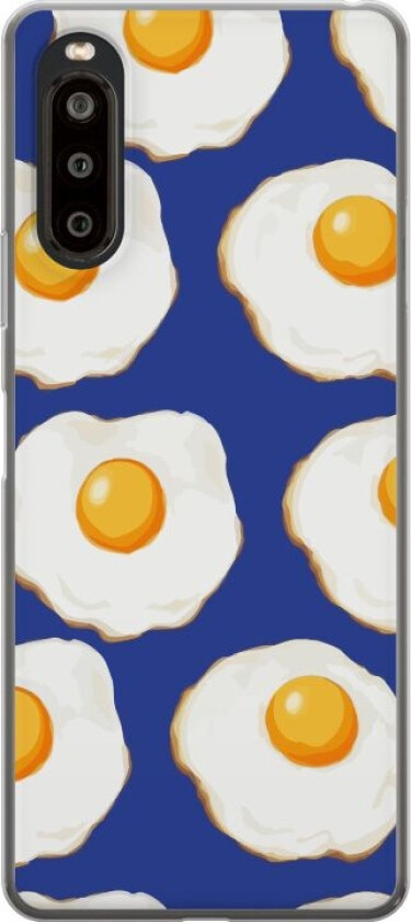 Mobildeksel til Sony Xperia 10 II med Stekte egg motiv