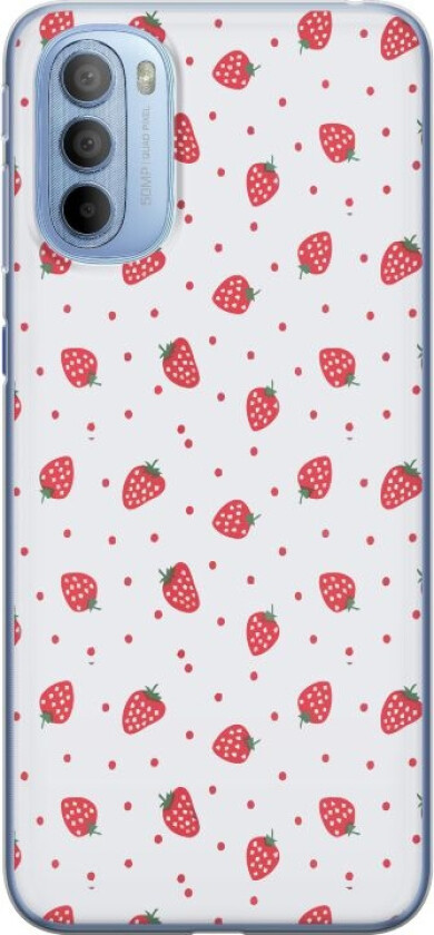Mobildeksel til Motorola Moto G31 med Jordbær motiv