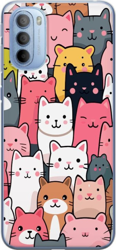 Mobildeksel til Motorola Moto G31 med Kattmønster motiv
