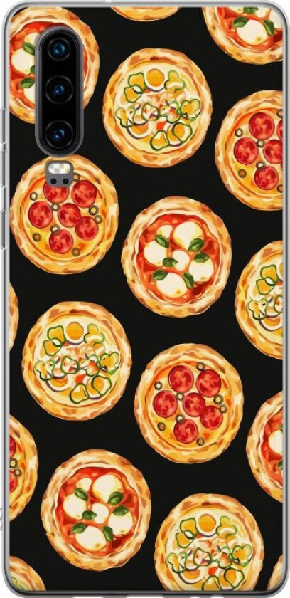 Mobildeksel til Huawei P30 med Pizza motiv