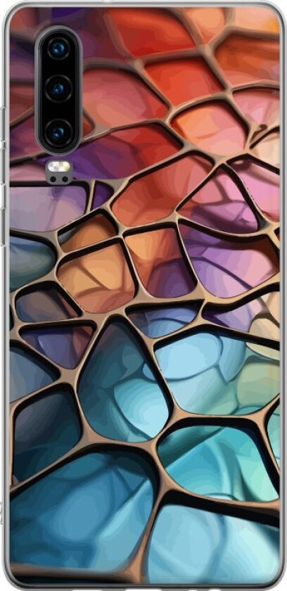 Mobildeksel til Huawei P30 med Metalliskt mønster motiv
