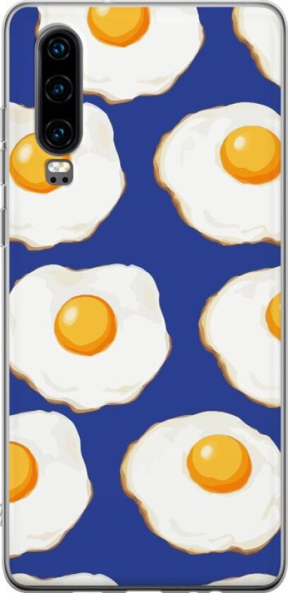 Mobildeksel til Huawei P30 med Stekte egg motiv