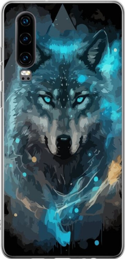 Mobildeksel til Huawei P30 med Ulve motiv