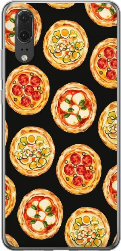 Mobildeksel til Huawei P20 med Pizza motiv