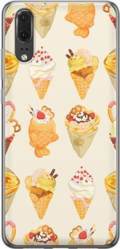 Mobildeksel til Huawei P20 med Glassig motiv