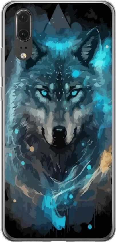 Mobildeksel til Huawei P20 med Ulve motiv