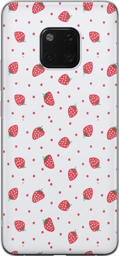 Mobildeksel til Huawei Mate 20 Pro med Jordbær motiv
