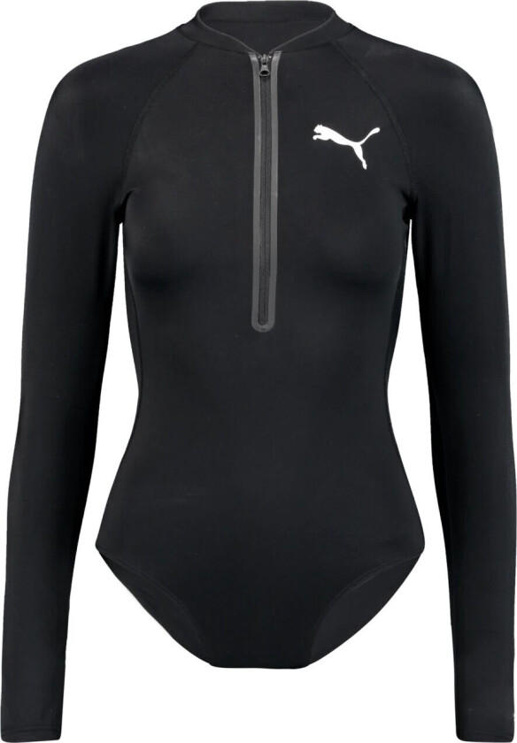 Swim Long Sleeve Surf, badedrakt med ermer, dame BLACK