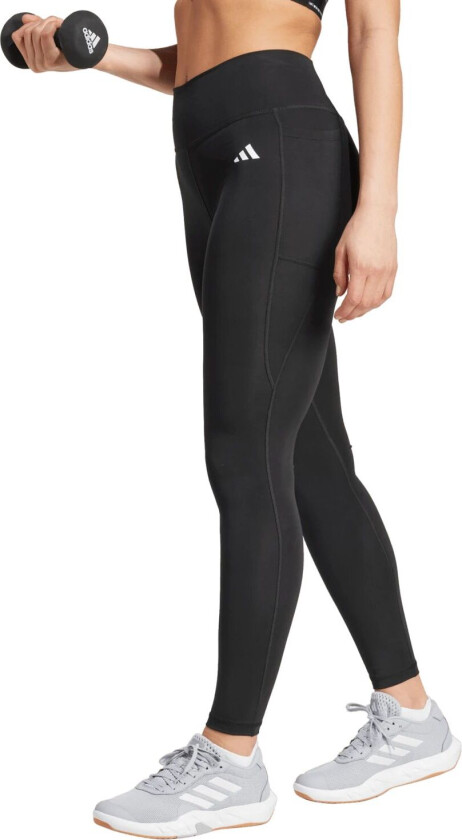 adidas Optime Essentials Stash Pocket Full-Length Tights, treningstights, dame BLACK