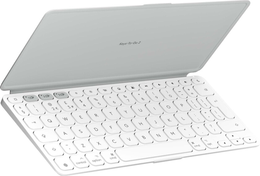 Keys-To-Go 2 Portable Wireless Keyboard - Pale Grey - Tastatur - Nordisk - Grå
