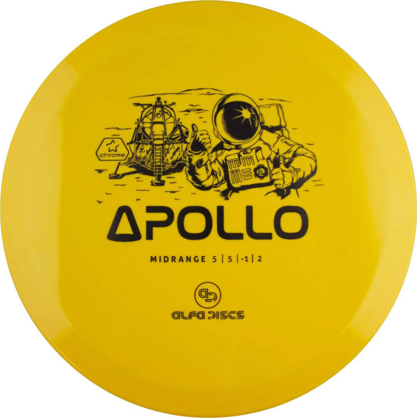 Chrome Line Midrange Apollo, 173-180g, midrange frisbeegolf Yellow