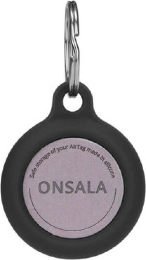 Airtag Holder Silicone Black with Keyring