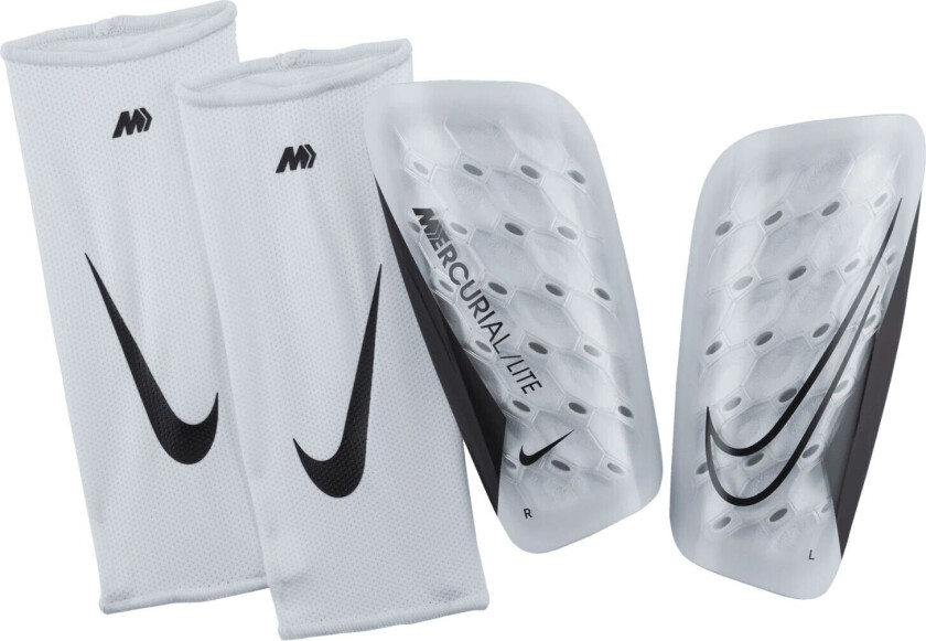Mercurial Lite Guard, leggskinn, unisex White/White/Black