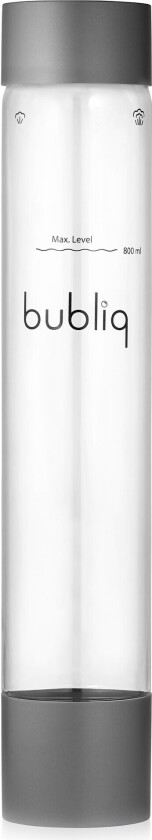 Matte grey bottle for bubliq drink carbonator