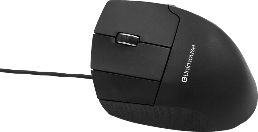 Unimouse - mouse - USB-C - black - Mus - Optisk - 7 - Svart