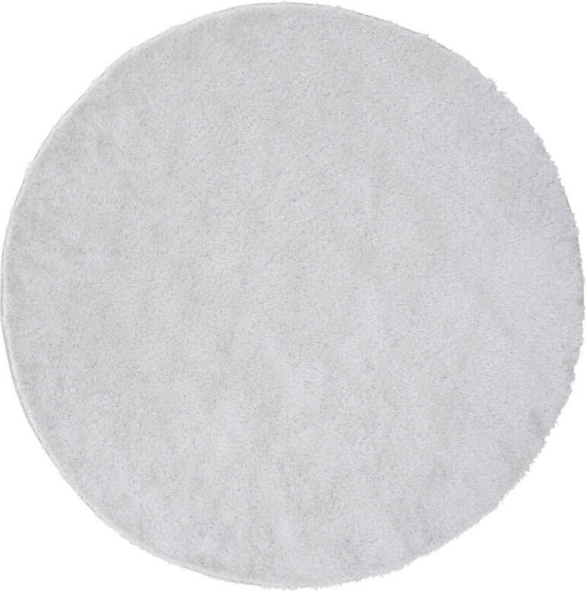 Mattis teppe Ø200 cm polyester hvit.