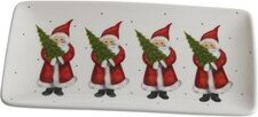 Porselen asjett/serveringsfat med tykt motiv Julefred 1-pk