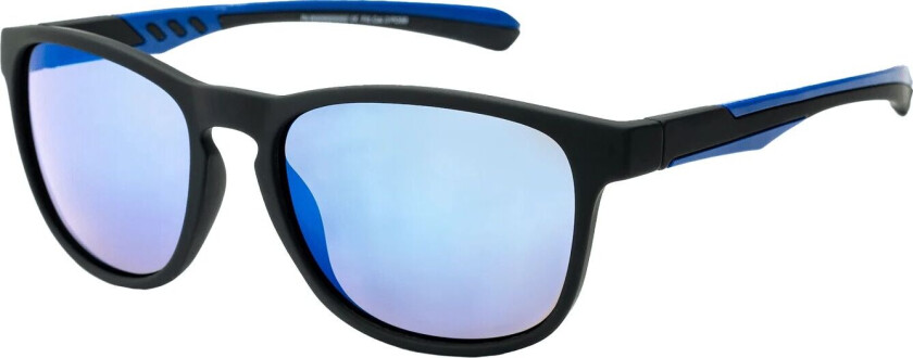 021 Rubber Black W Blue Multi, solbriller, unisex Black/Blue Multi