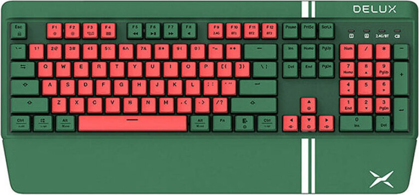 Gaming Keyboard Delux KM17DB (green&red) - Gamingtastatur - Grønn
