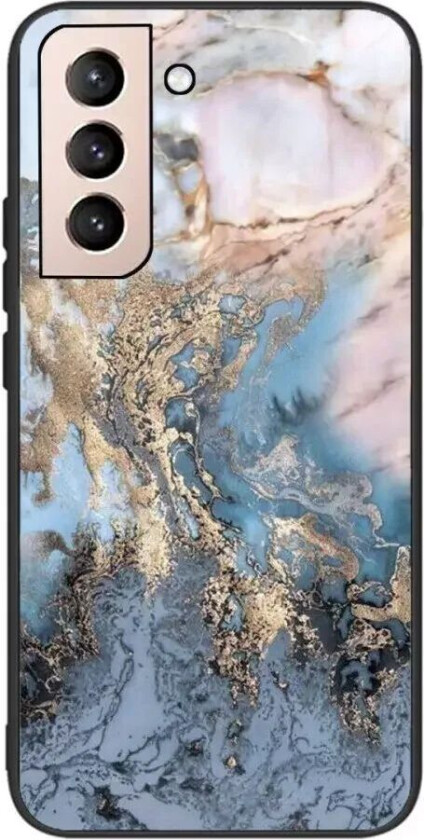 Samsung Galaxy S22 Plast Deksel m. Glass Bakside - Marmor
