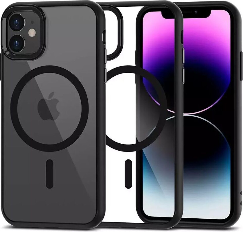 Tech-Protect iPhone 11 Tech-Protect Magmat Deksel - MagSafe Kompatibel - Gjennomsiktig / Svart
