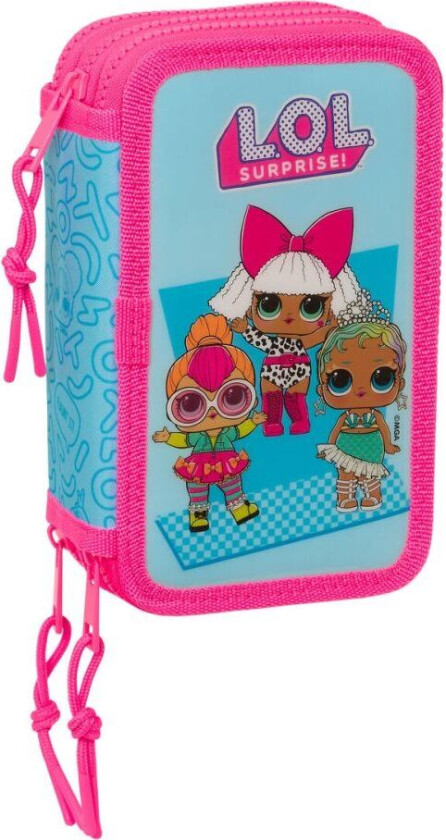 Trippelt pennal LOL overraskelse! Divaer blå 12,5 x 19,5 x 5,5 cm (36 stykker)