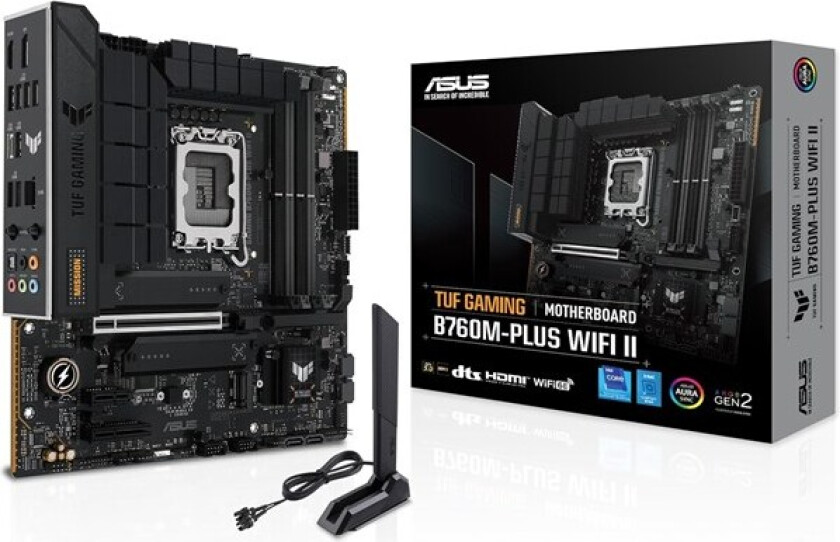 TUF GAMING B760M-PLUS WIFI II Hovedkort - Intel B760 - Intel LGA1700 socket - DDR5 RAM - Micro-ATX