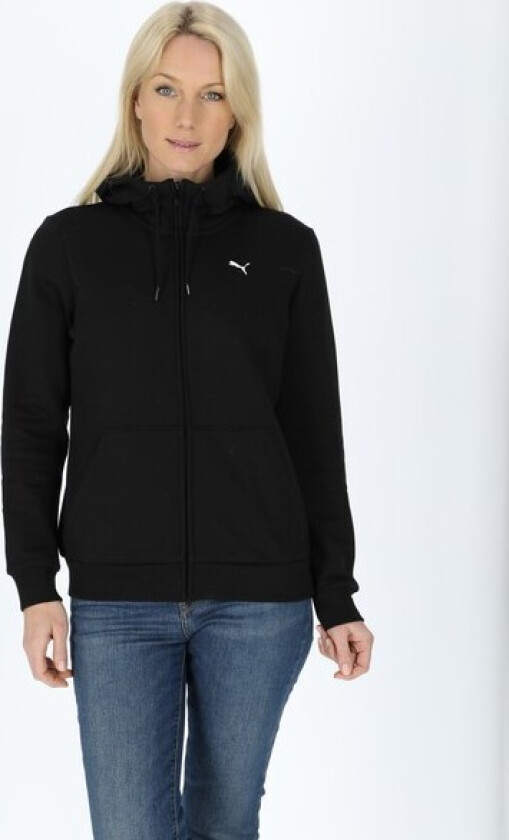 ESS Small Logo Full-Zip Hoodie FL Dame Black S