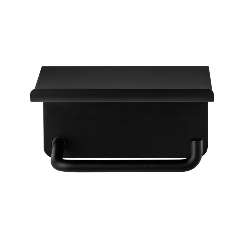 Modo toalettpapirholder med hylle Black