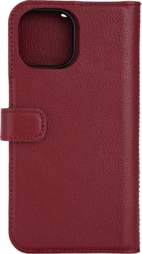 Essentials iPhone 15 leather Mag wallet, detachable, magnetic, red