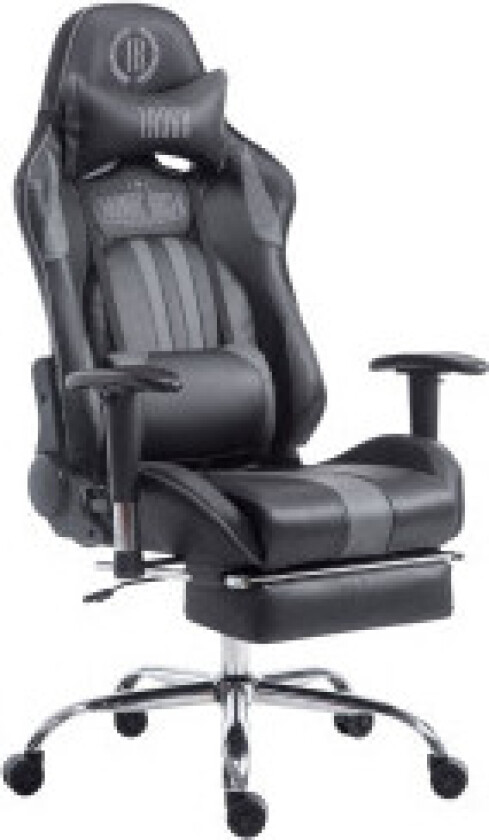 Racing kontorstol Limit med fotstøtte svart/grå