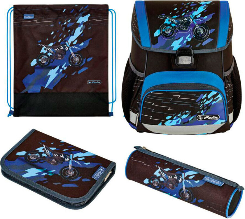 Herlitz Loop Plus CamouCross, Pencil pouch, Sport bag, Pennal, Skolesekk, Gutt, Barneskole, Ryggsekk, 16 l, Forlomme, Sidelomme