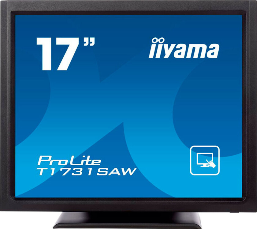 IIYAMA ProLite T1731SAW-B5 - LED-skjerm - 17 - berøringsskjerm - 1280 x 1024 @ 75 Hz - TN - 250 cd/m² - 1000:1 - 5 ms - HDMI, VGA, DisplayPort - høyttalere - svart