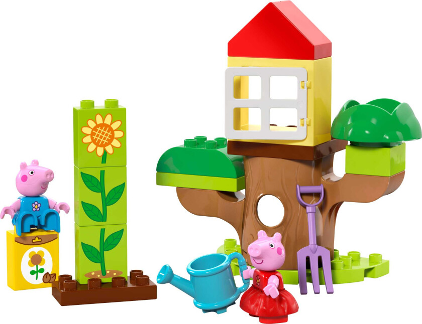 DUPLO 10431 Peppa Gris med hage og trehytte
