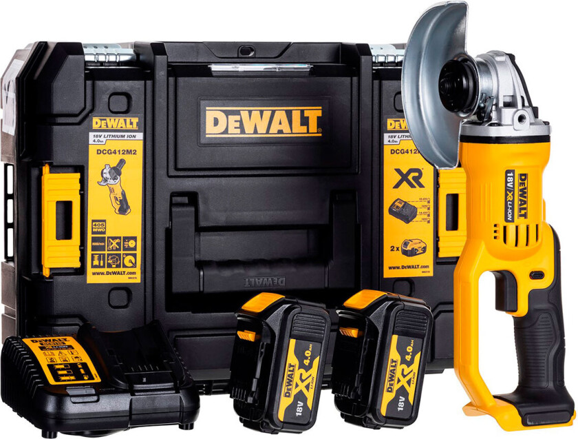 18V XR 125mm Grinder - 2 x 4Ah